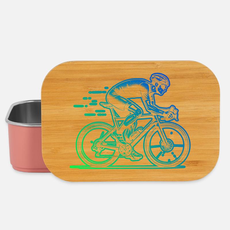 Motif minimaliste du vélo de route - Boîte à goûter - rose clair