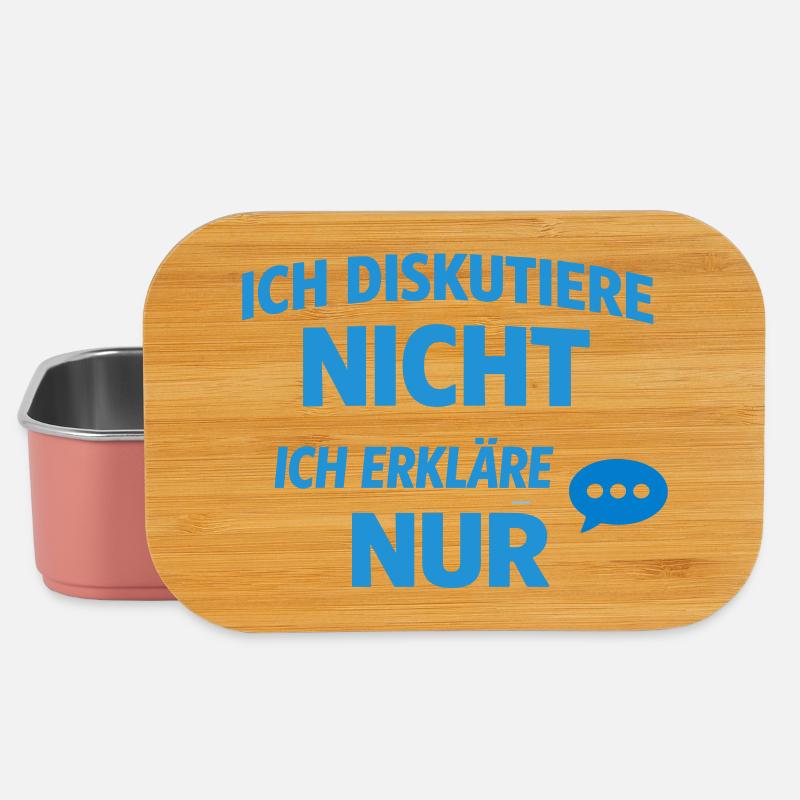 Ich erkläre nur Typografie Blau - Lunch Box - Hellrosa