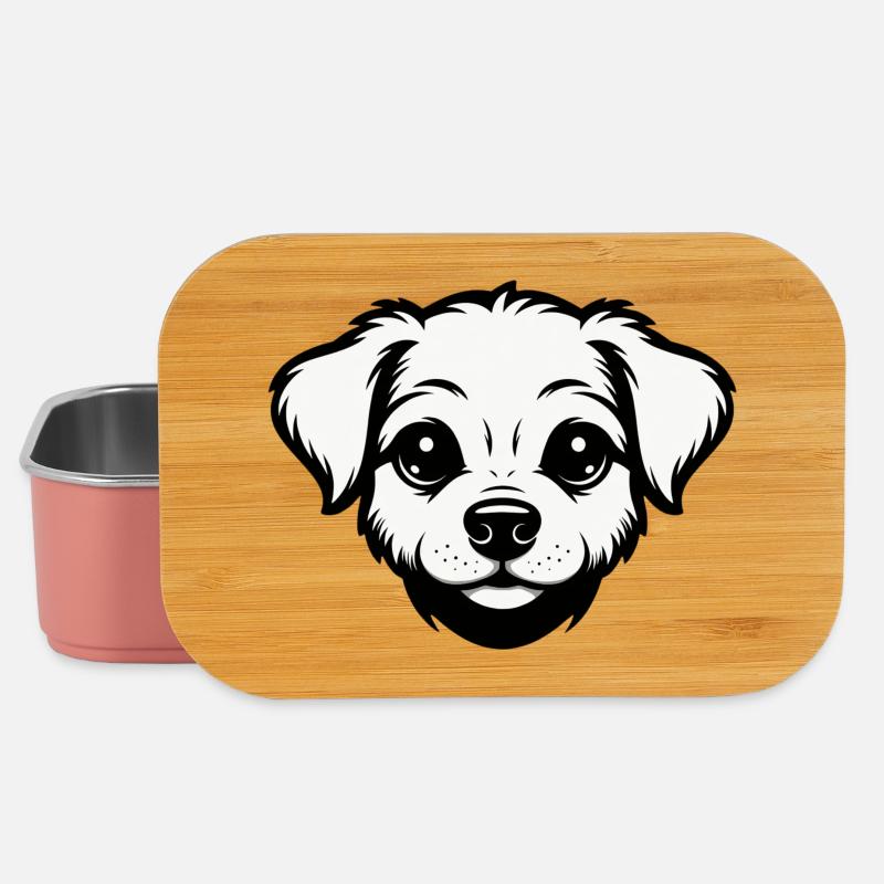 Un design de chiot mignon - Boîte à goûter - rose clair