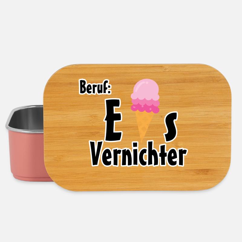 Beruf - Eisvernichter Geschenk Eis Sommer - Lunch Box - Hellrosa