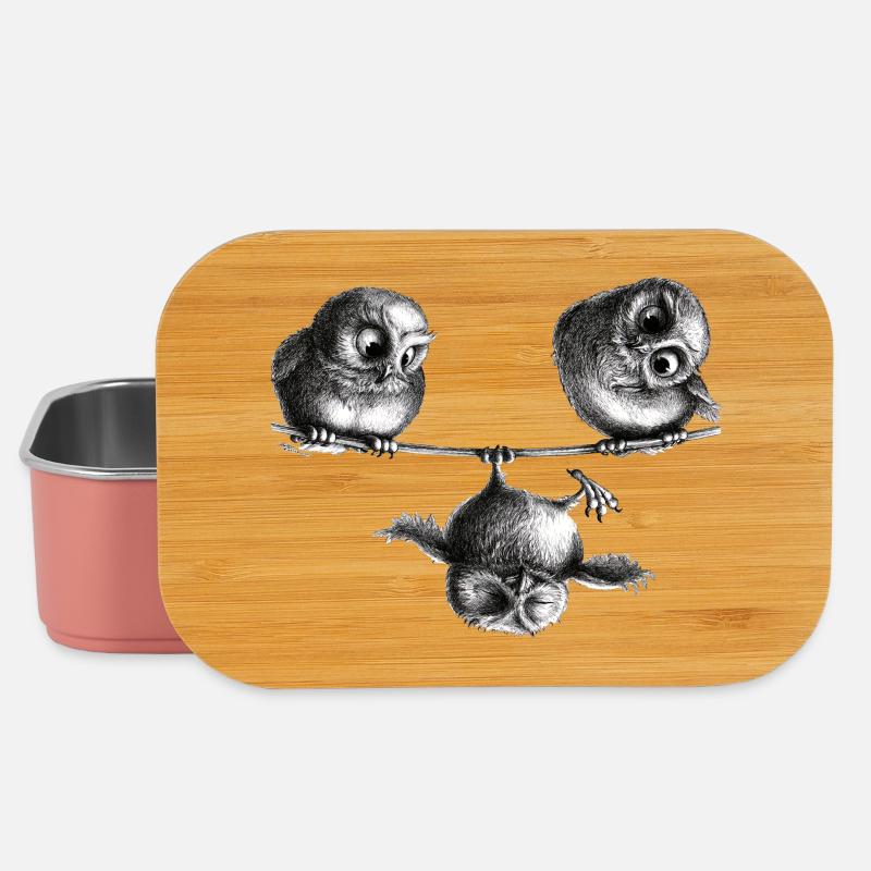 Three Owls - Freedom and Fun - Lunch Box - light pink