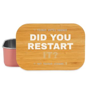 Did you restart it? – IT-Support Shirt - Lunch Box - Hellrosa - Vorne