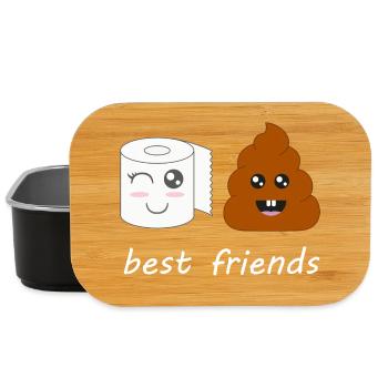 Papier toilette et caca - Boîte à goûter - noir - Devant