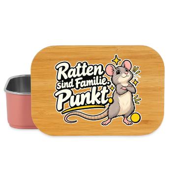 Rattenhalter Rattenfan Rattenliebe Statement - Lunch Box - Hellrosa - Vorne