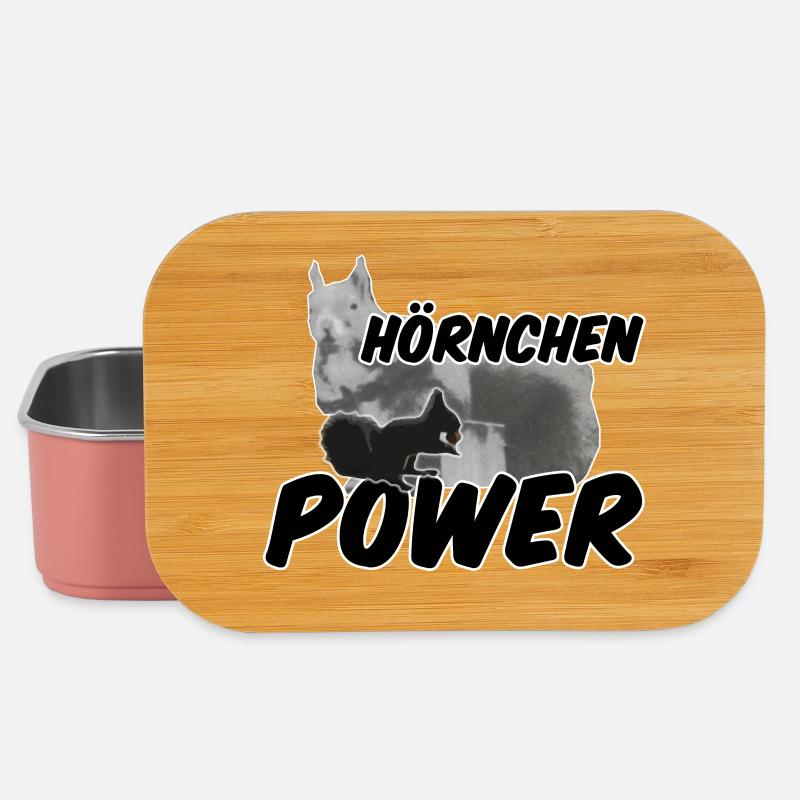 Hörnchenpower Eichhörnchen Tiere Spruch - Lunch Box - Hellrosa