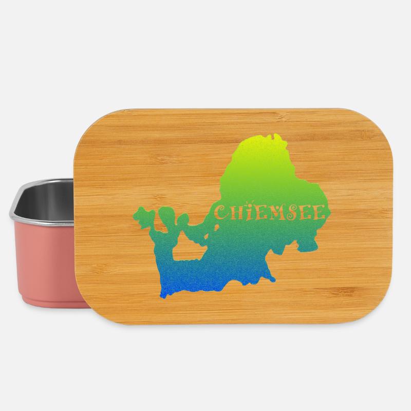 Silhouette du lac bavarois - Boîte à goûter - rose clair
