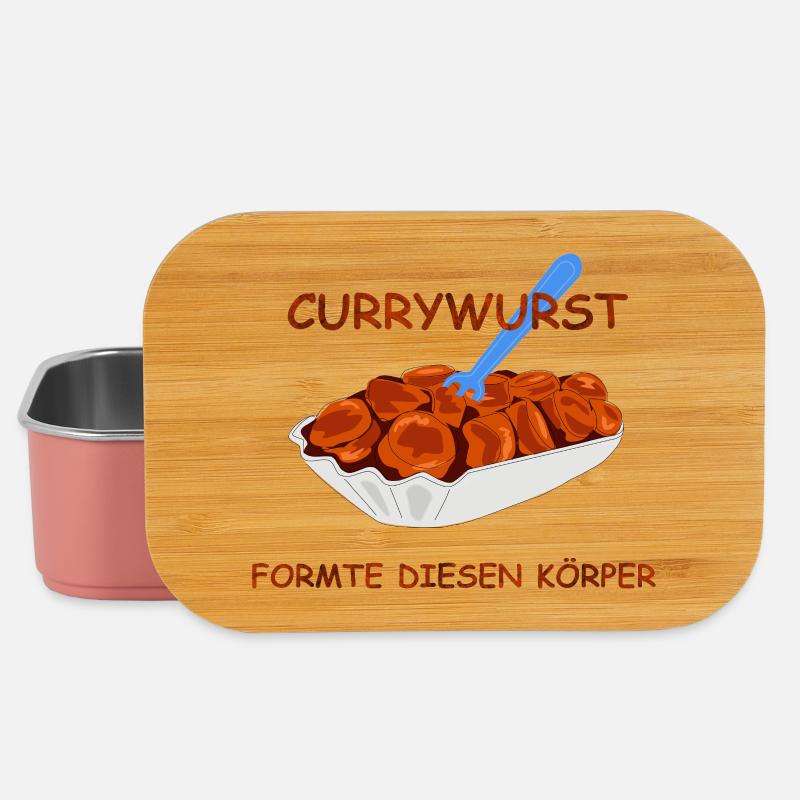 Currywurst - Lunch Box - Hellrosa