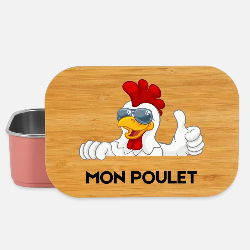Coq cool en lunettes soleil - Boîte à goûter - rose clair