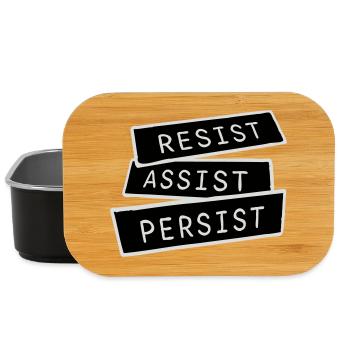 Resist Assist Persist Aktivismus Motivation Logo - Lunch Box - Schwarz - Vorne