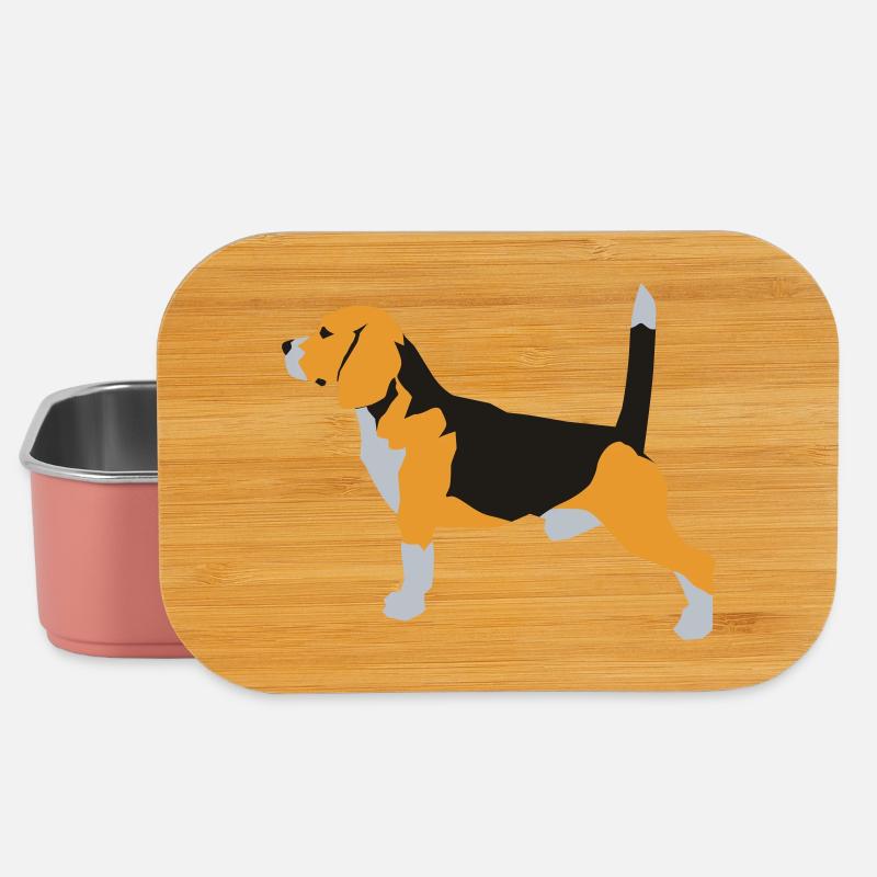 Beagle - Boîte à goûter - rose clair