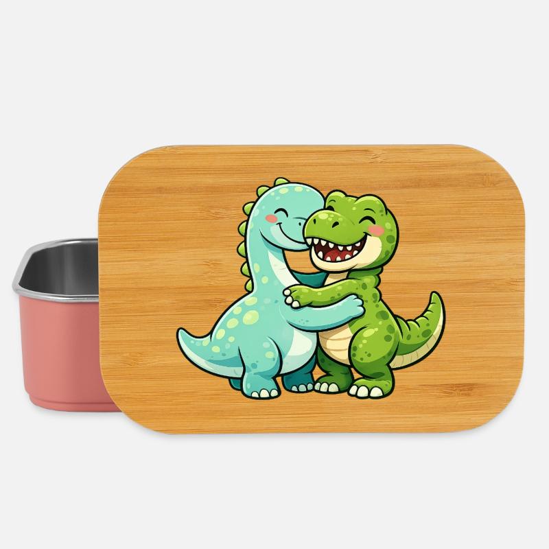 Cuddly dinosaurs - Lunch Box - light pink