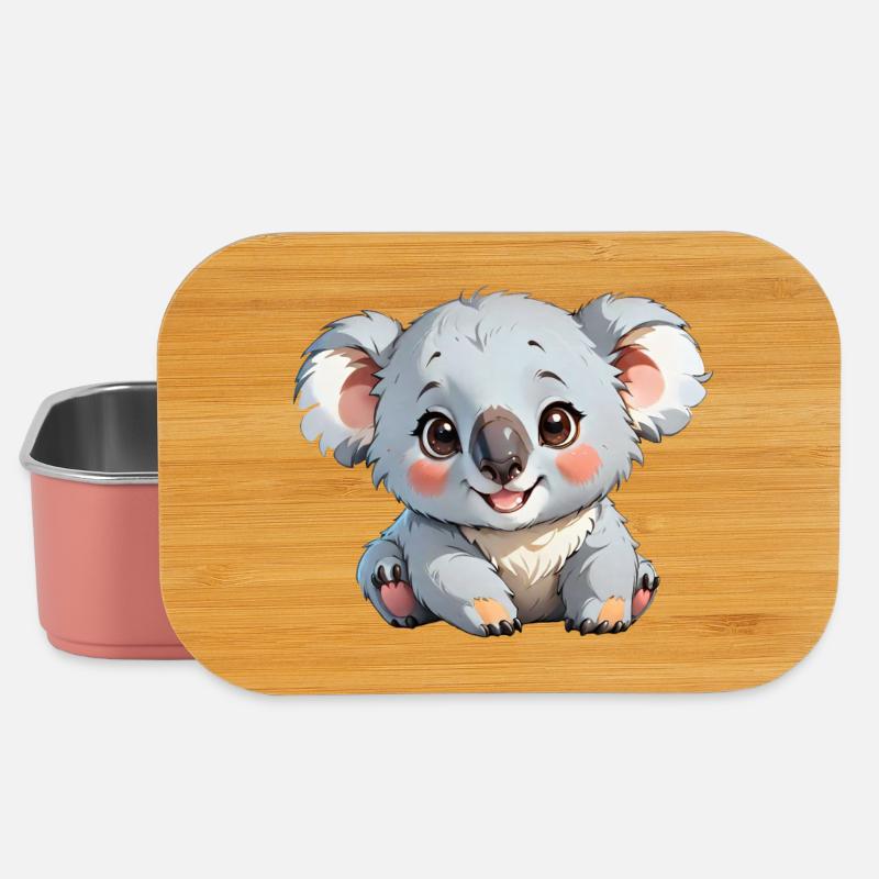 Koala de dessin animé mignon - Boîte à goûter - rose clair