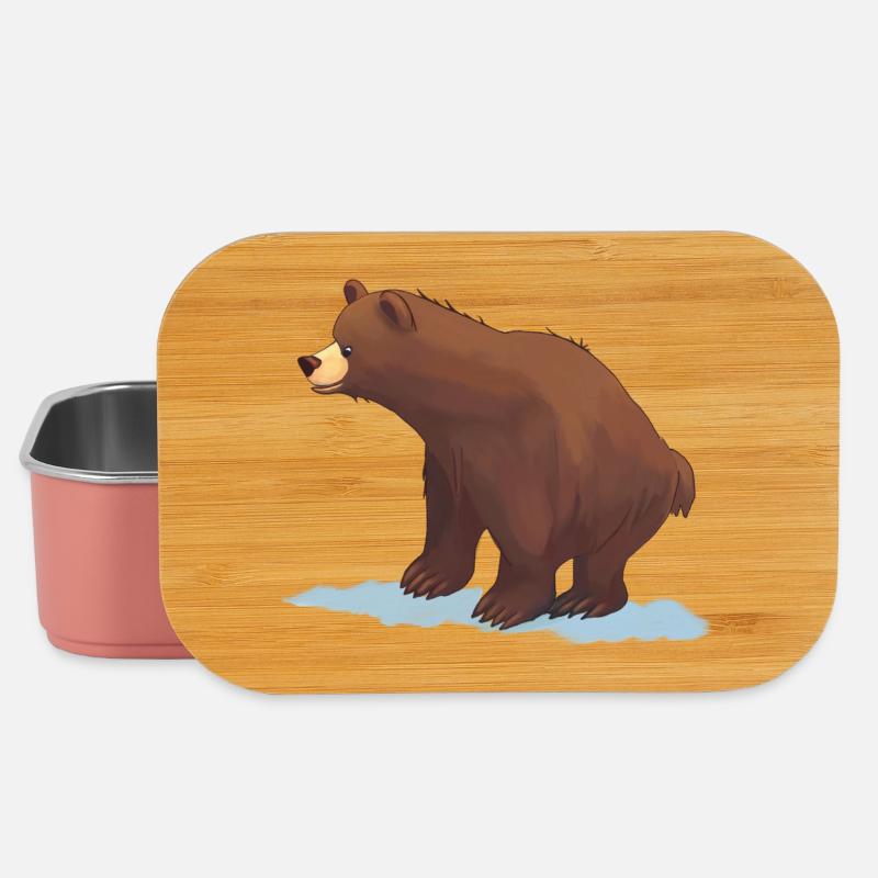 Braunbär (Gemälde) - Lunch Box - Hellrosa