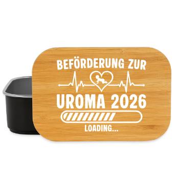 Beförderung zur Uroma 2026 lädt - Lunch Box - Schwarz - Vorne