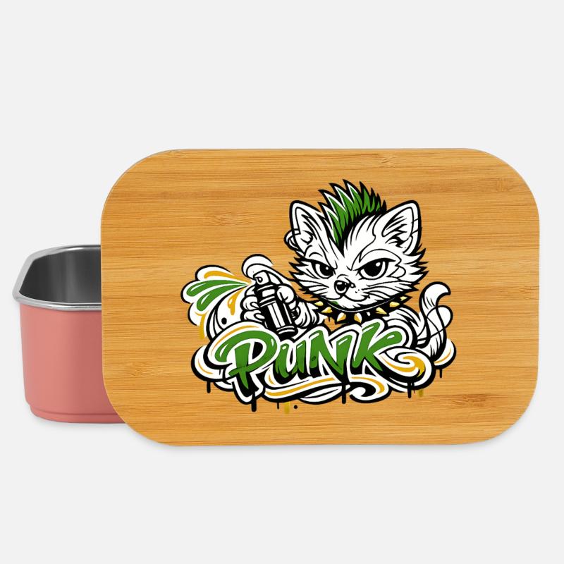 Punkkatz Graffiti Mohawk - Lunch Box - Hellrosa