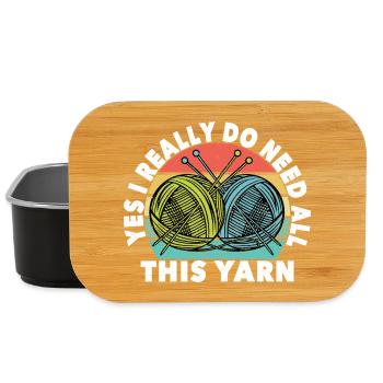 Yes I really do need all this yarn Knitter crochet - Lunch Box - Schwarz - Vorne