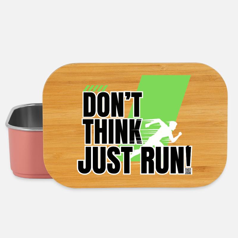 Don't think, just run! - Lunch Box - light pink