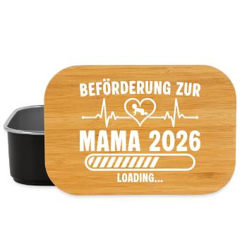 Beförderung zur Mama 2026 lädt - Lunch Box - Schwarz - Vorne