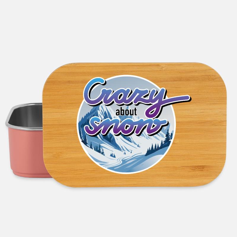 Winter, Berge, Schnee - Lunch Box - Hellrosa