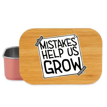 Mistakes Help Us Grow Lustig Motivational Wachstum - Lunch Box - Hellrosa - Vorne