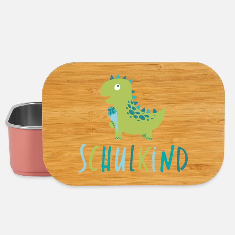 Schulkind - Dino - Lunch Box - Hellrosa