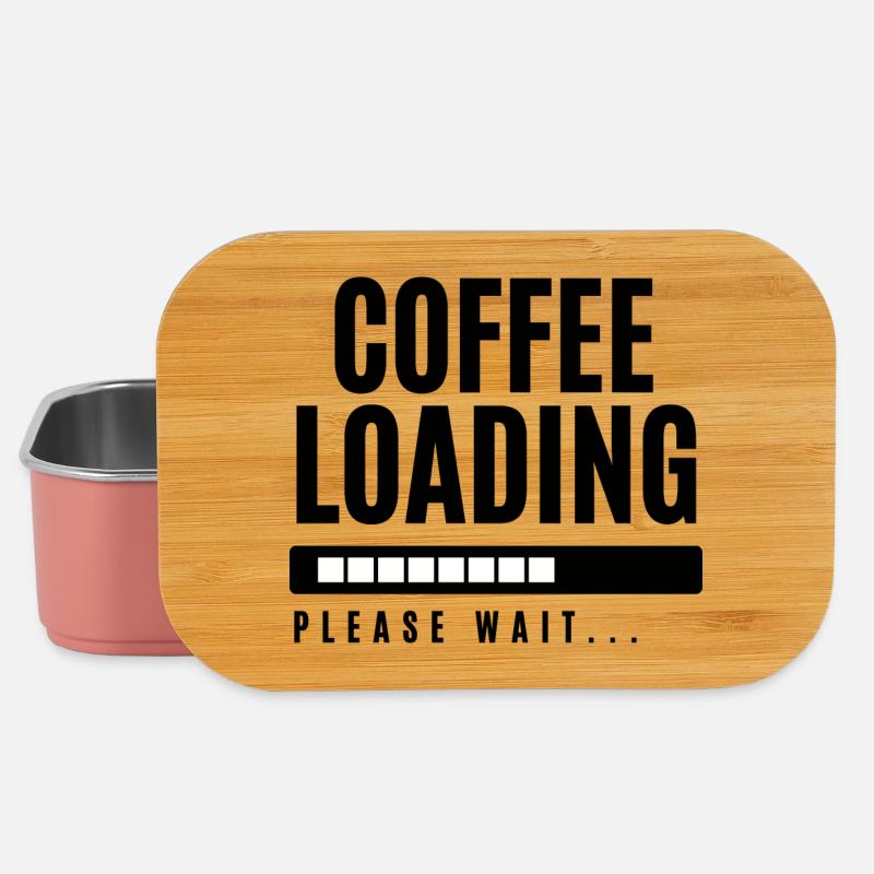 Coffee Loading Please Wait - Lunch Box - light pink