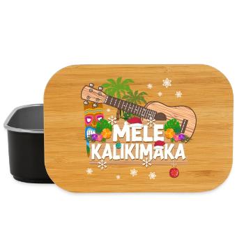 Hawaiian Ukulele Uke Christmas - Lunch Box - Schwarz - Vorne