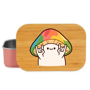 Un champignon hétéroclite marque la pierre - Boîte à goûter - rose clair - Devant