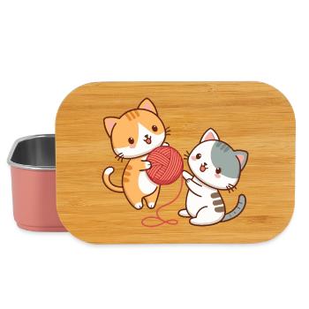 Kätzchen und Kawaii-Ball - Lunch Box - Hellrosa - Vorne