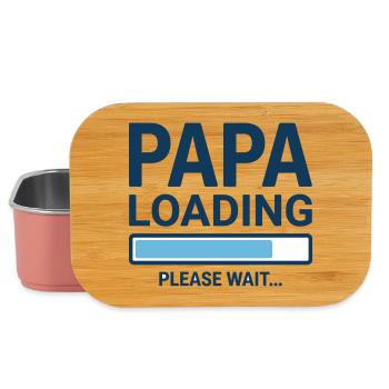 Papa loading please wait - Bientôt papa ? - Boîte à goûter - rose clair - Devant