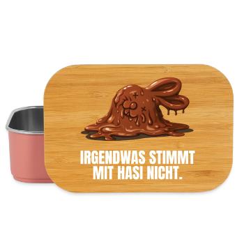 Irgendwas Stimmt Mit Hasi Nicht Böses Hasi - Lunch Box - Hellrosa - Vorne