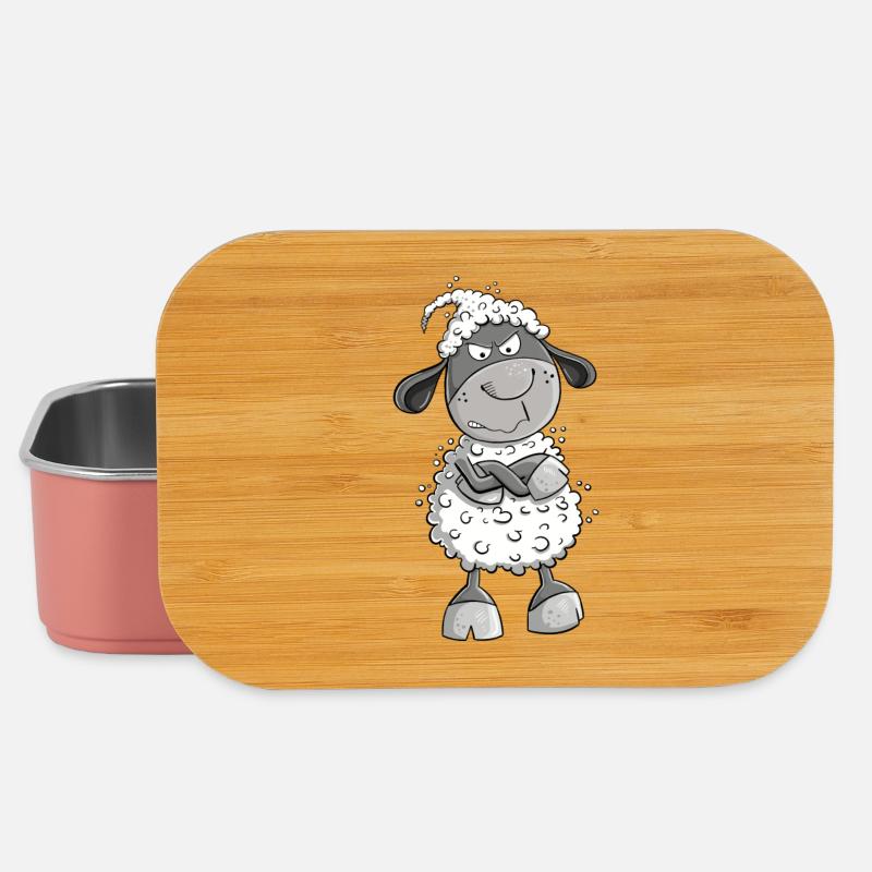 Nö Schaf I Nein Statement Comic Tiermotiv Fun - Lunch Box - Hellrosa