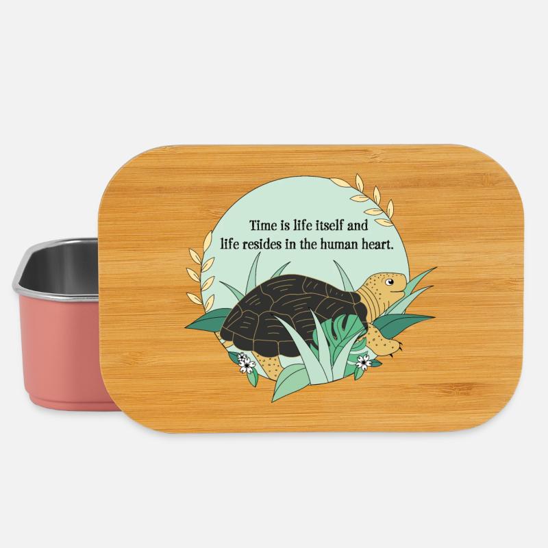 Tortue Cassiopée - Boîte à goûter - rose clair