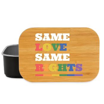 Mois de la fierté LGBTQ - Même amour, mêmes droits - Boîte à goûter - noir - Devant