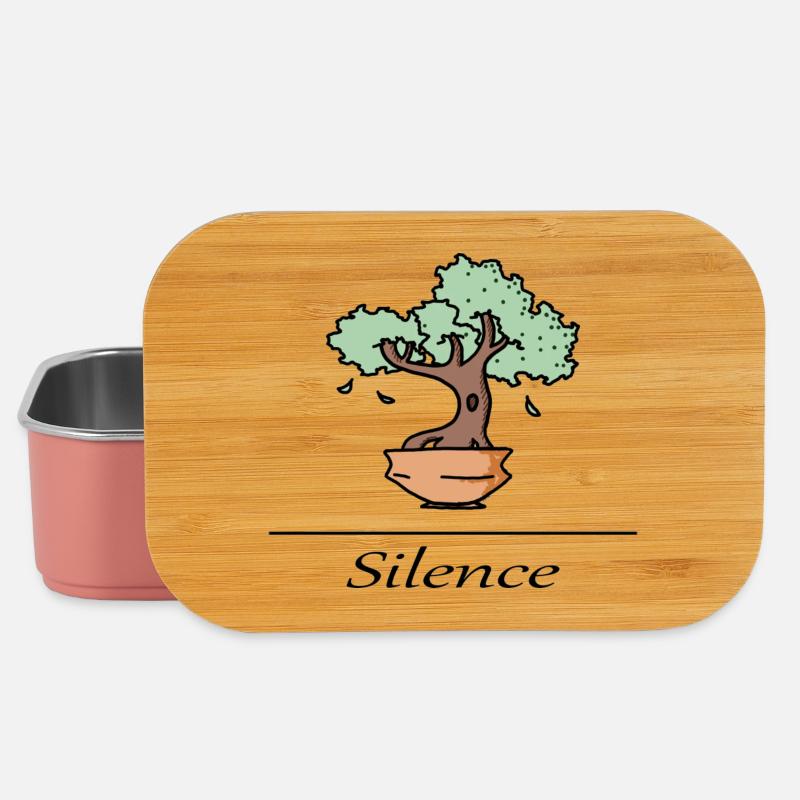 Arbre zen - silence - Boîte à goûter - rose clair