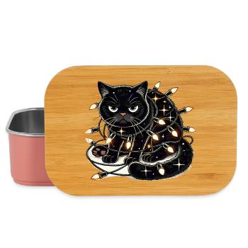 Grumpy Christmas Cat. Miau aber bitte ohne Lametta - Lunch Box - Hellrosa - Vorne