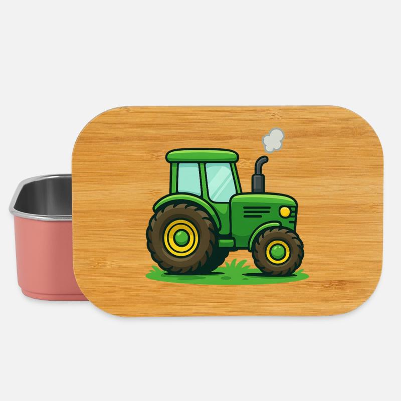 Traktor Kinder Geschenkidee - Lunch Box - Hellrosa