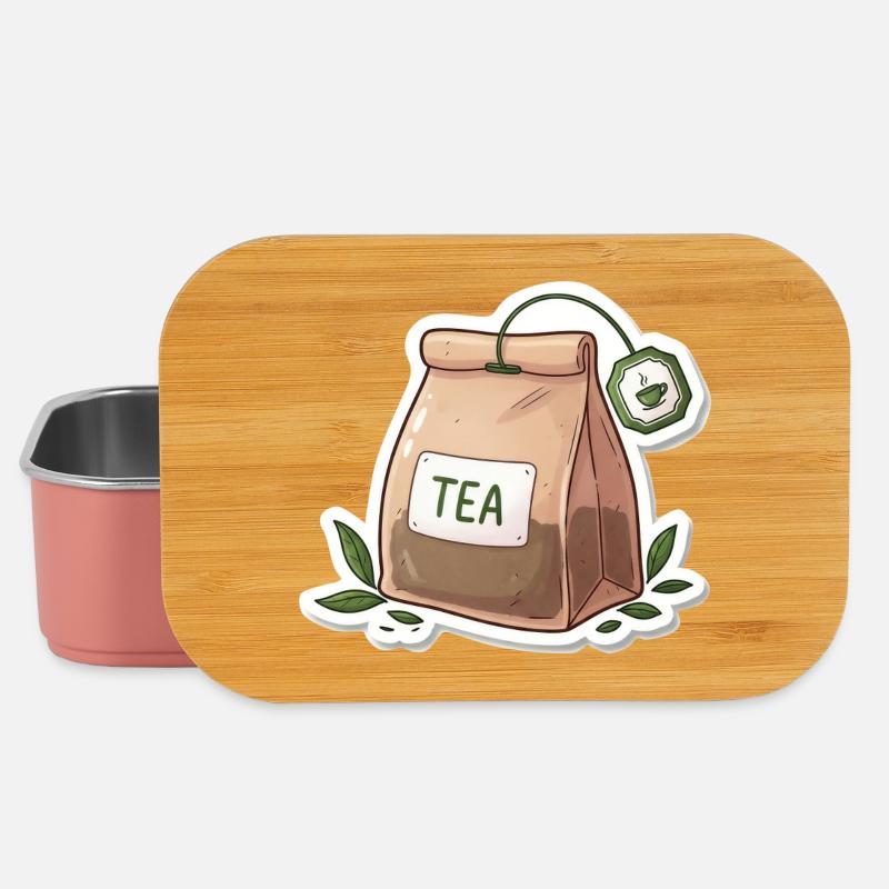 Teebeutel Illustration - Lunch Box - Hellrosa