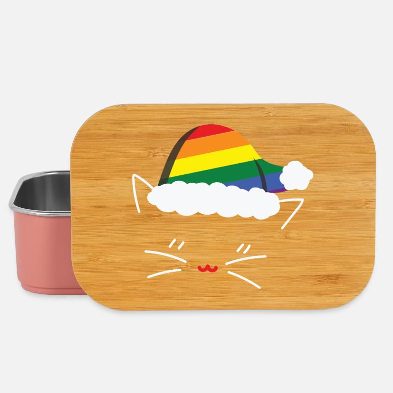 Katze Katzenliebhaber Regenbogen LGBT Katzen - Lunch Box - Hellrosa