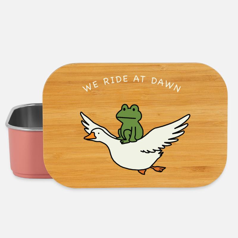 Dawn Ride Frog auf Duck - Lunch Box - Hellrosa