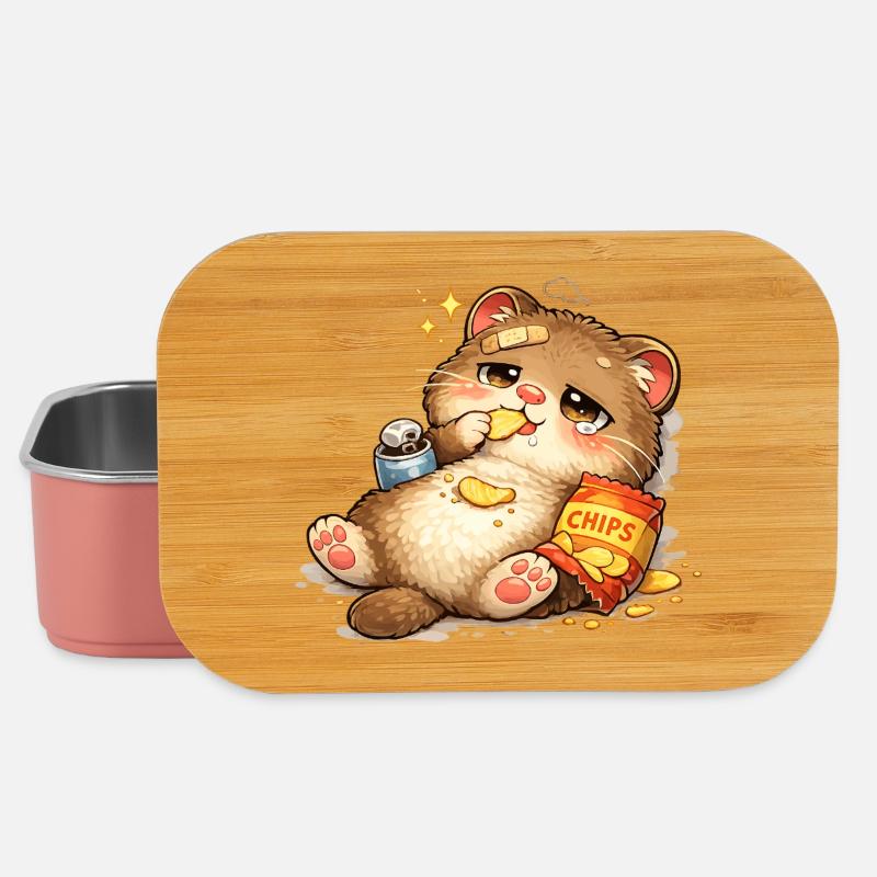 Keksliebende Katze - Lunch Box - Hellrosa