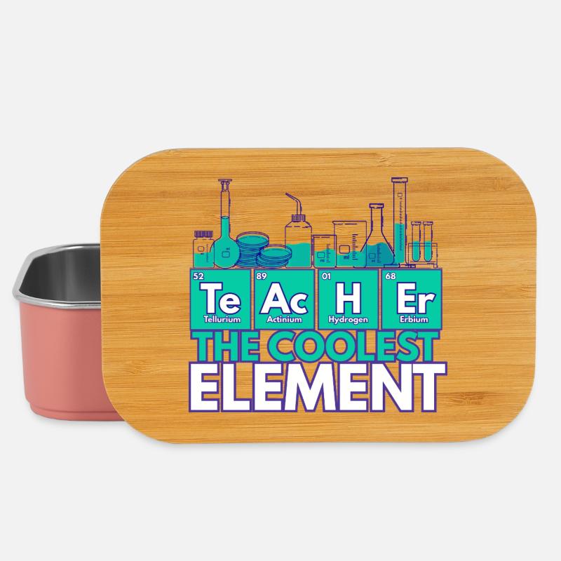 Teacher – The Coolest Element | Chemistry theme - Lunch Box - light pink