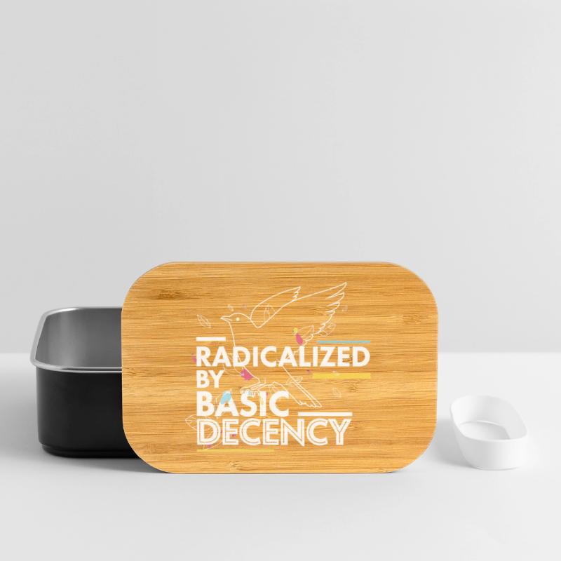 Radicalized by Basic Decency Statement Design Lunch Box