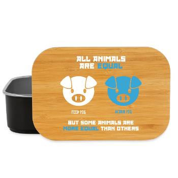 Feed Pig, Acorn Pig (dark) - Lunch Box - black - Front
