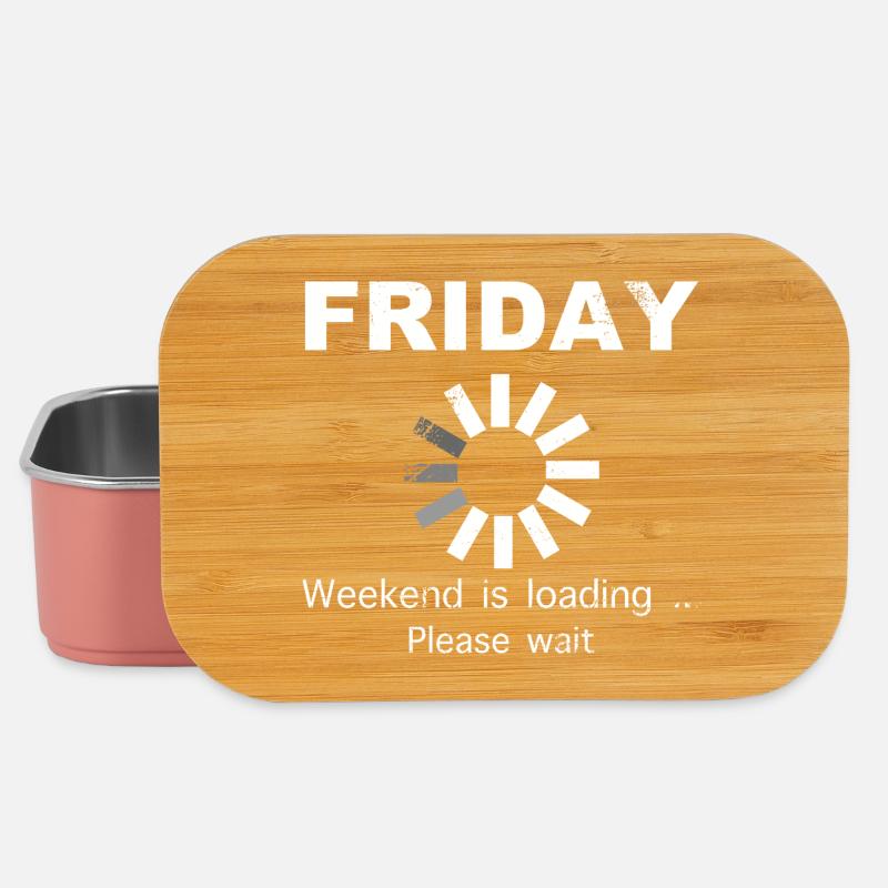 Friday Weekend Loading Spruch - Lunch Box - Hellrosa