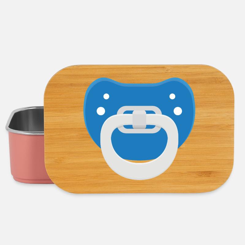 Blue pacifier - Lunch Box - light pink