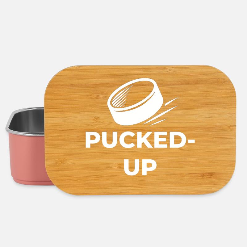 PUcked up_white_logo - Boîte à goûter - rose clair
