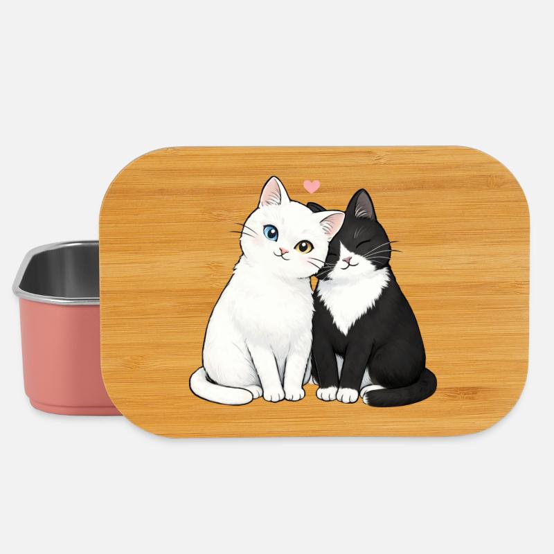 Katzenfreunde Duo Herzchen - Lunch Box - Hellrosa