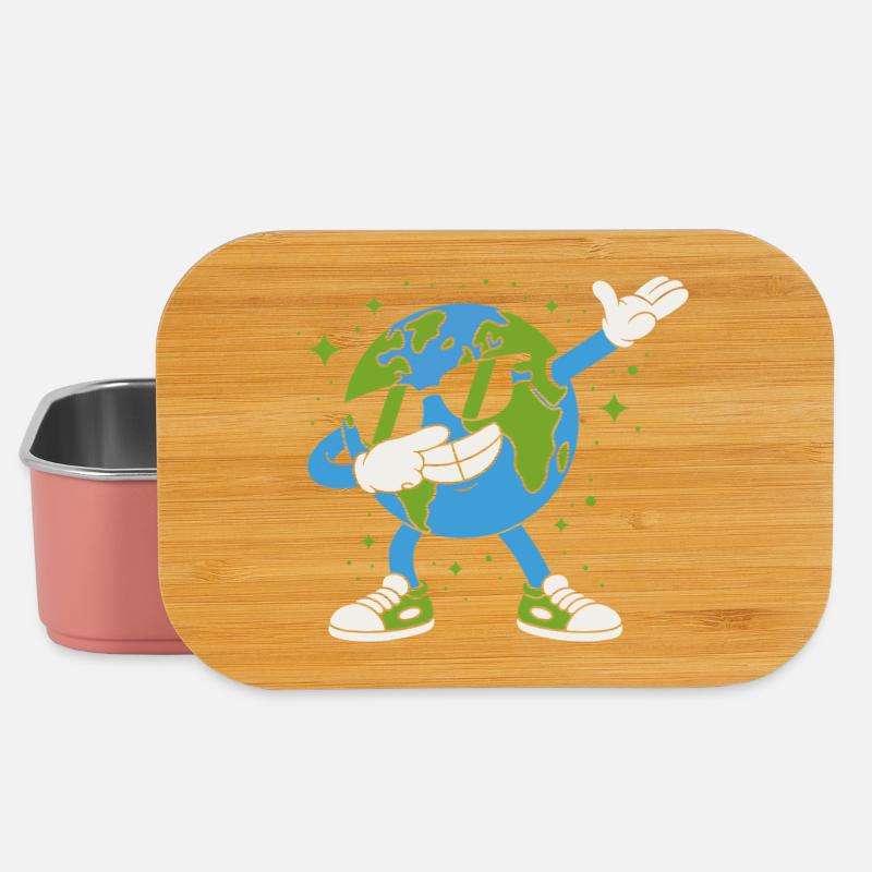 Mascotte terrestre Globe Groove - Boîte à goûter - rose clair