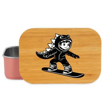 Dragon Garçon du Snowboard - Boîte à goûter - rose clair - Devant